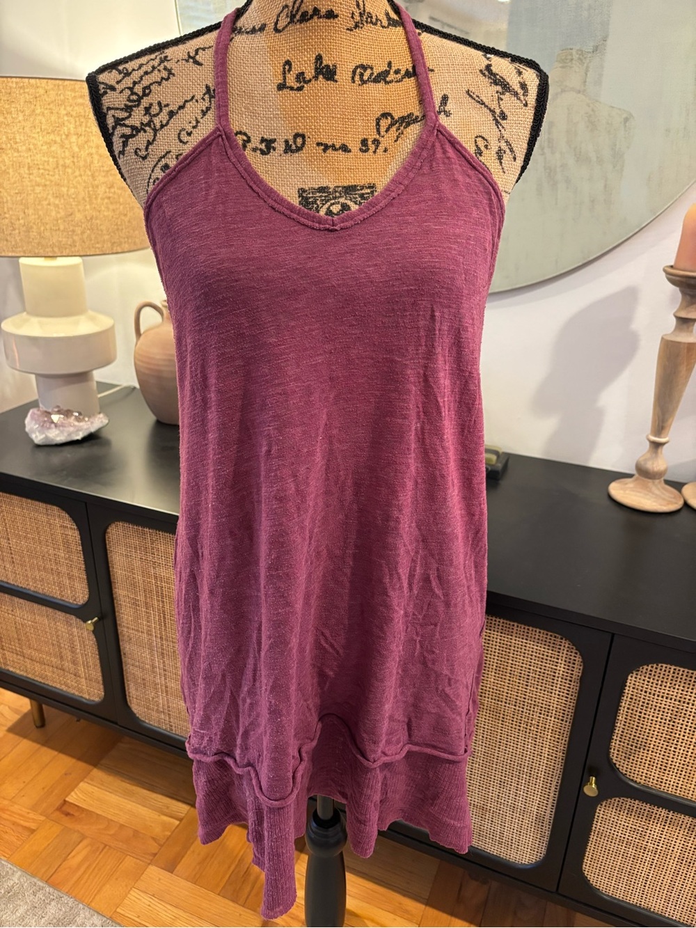 We The Free Plum Halter Tunic Tank